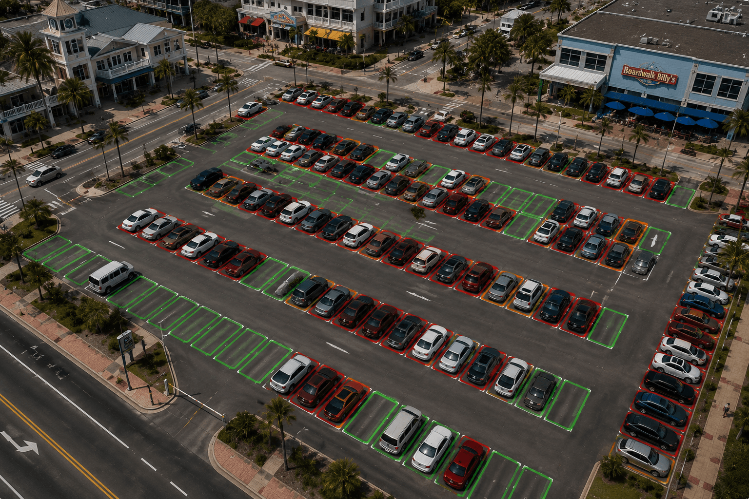 Boardwalk Lot B live parking camera feed